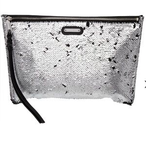 Rebecca Minkoff Large Sequin Leather Zip Clutch